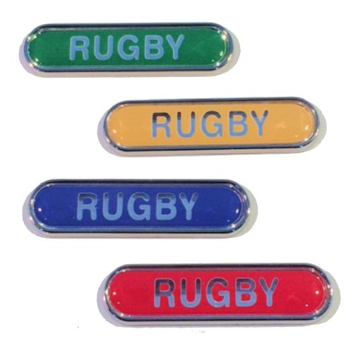 RUGBY bar badge